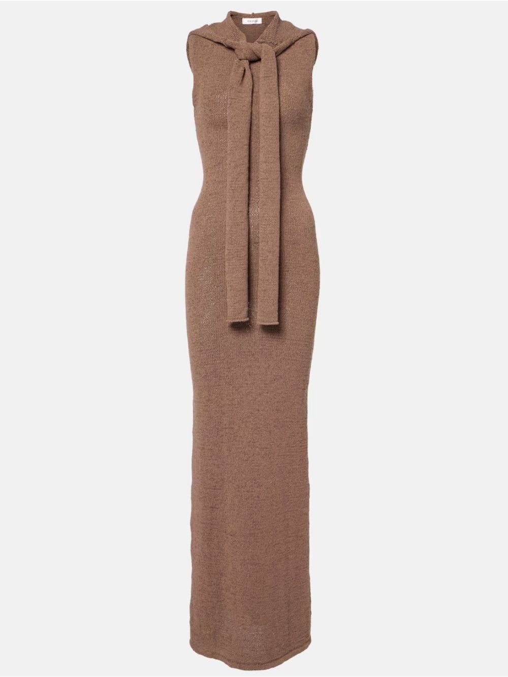 Aya Muse Rory Hooded Maxi Dress in Taupe Brown